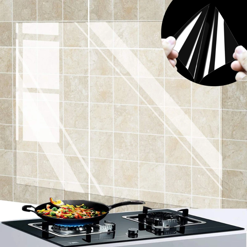 Commercial Kitchen Fridge - Stiker dinding dapur tahan minyak 90x60cm,
