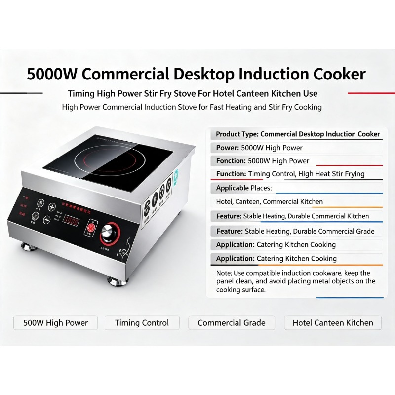 Commercial Kitchen Induction - Kompor Induksi Komersial 5000W dengan Pengatur