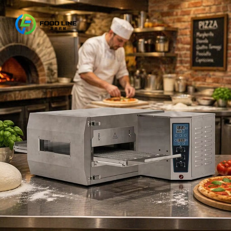 Pizza Conveyor Oven - Oven pizza komersial khusus dengan konstruksi
