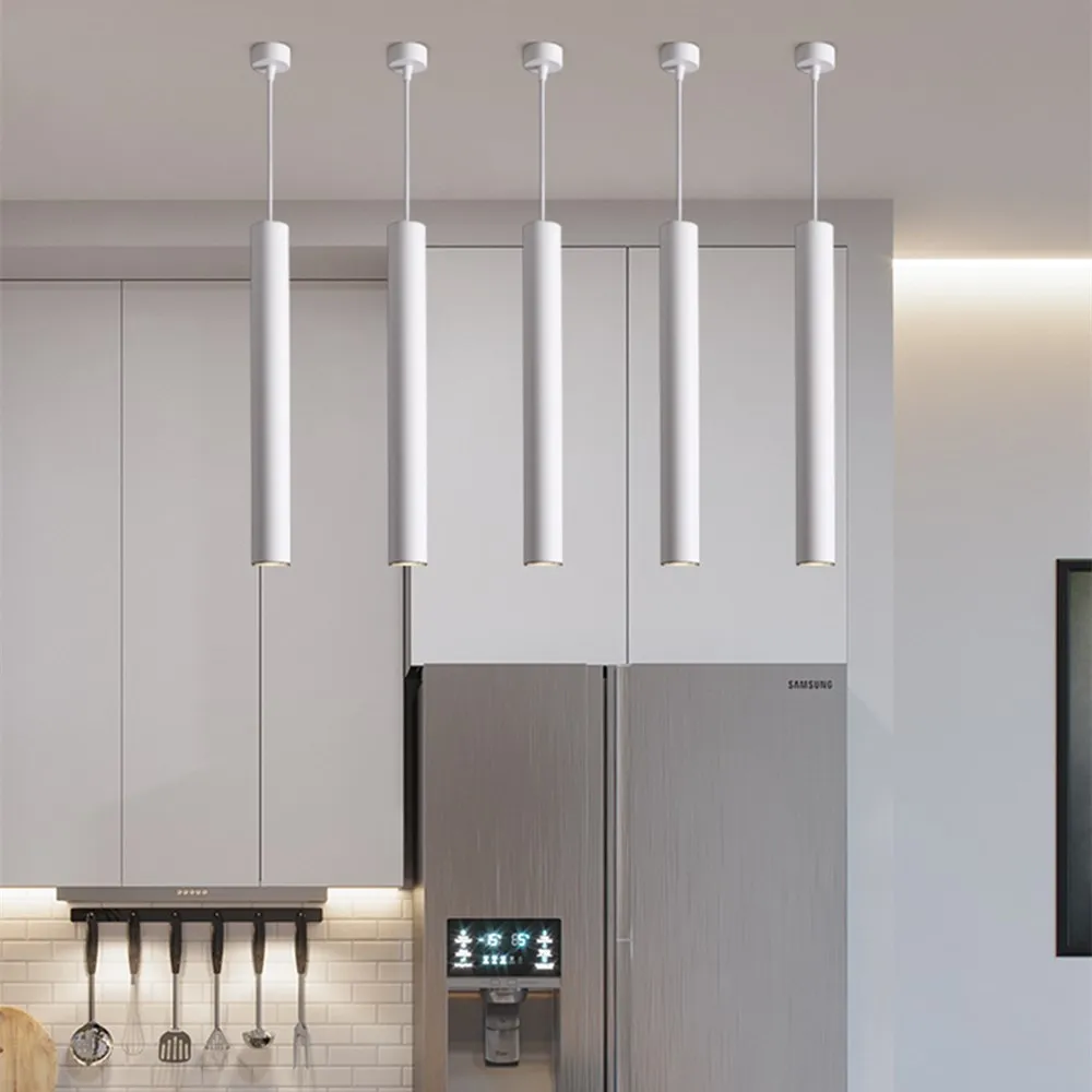 Commercial Kitchen Island - Lampu Gantung LED Modern Lampu Tabung