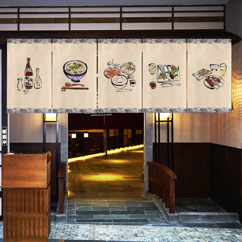 Commercial Kitchen Canopy - Tirai Noren Tradisional VIKAMA Partisi Setengah