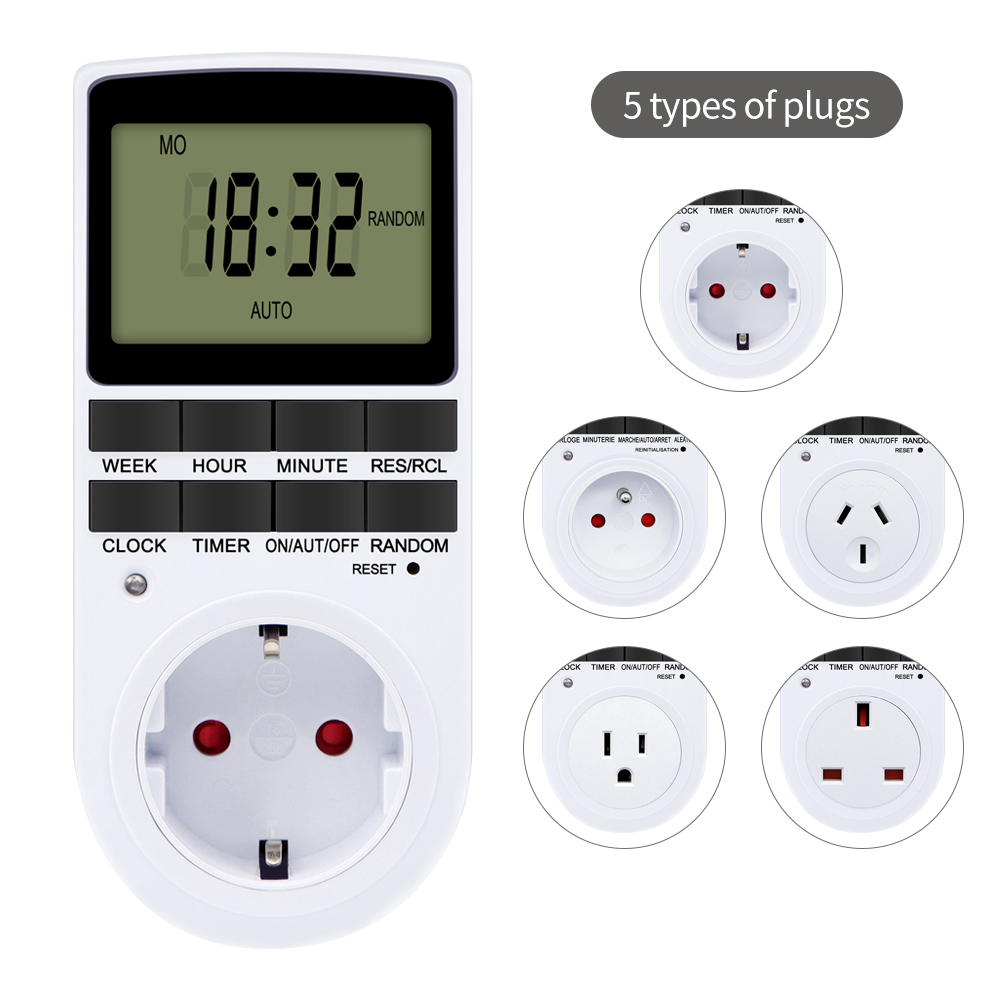 Commercial Kitchen Timer - TM02 Timer Digital elektronik, stopkontak soket