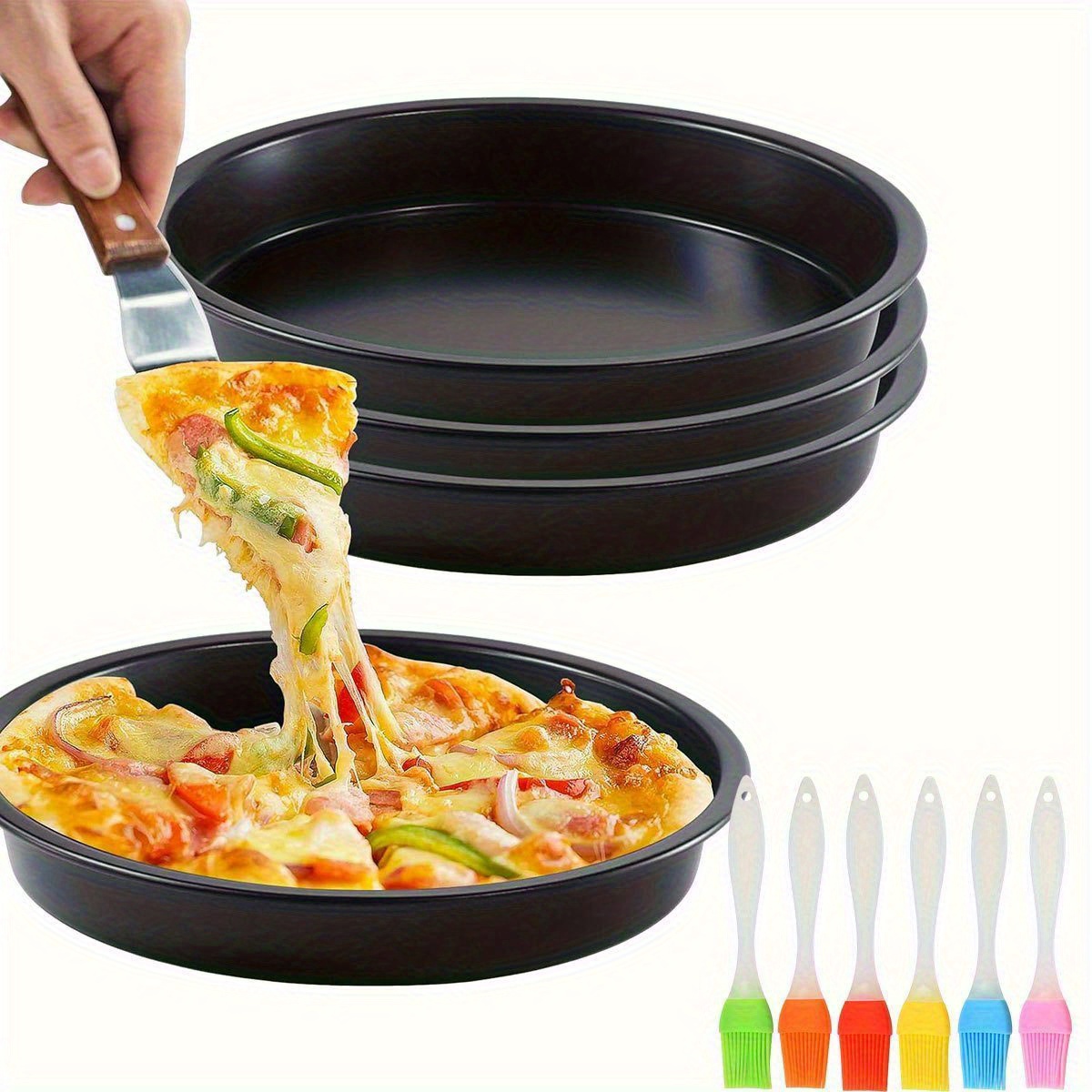 Pizza Conveyor Oven - Loyang Pizza Anti Lengket 6/8/9/10 inci,