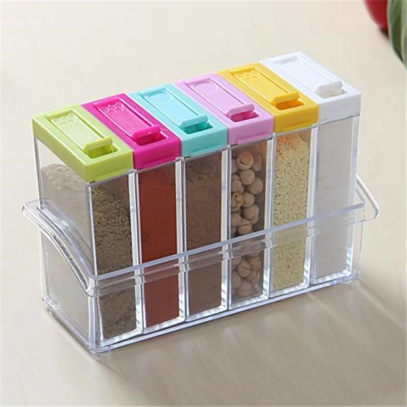 Commercial Kitchen Organization - Kotak Bumbu Enam Kisi Bumbu Transparan