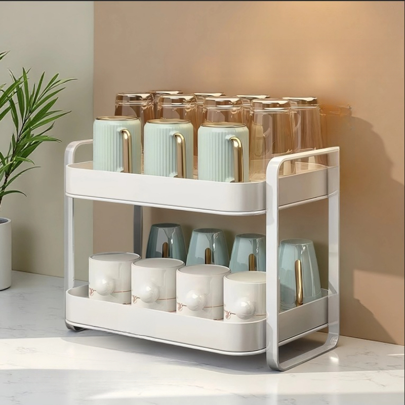 Commercial Kitchen Floor Drain - Rak Organizer Cangkir 2 Tingkat, Tempat