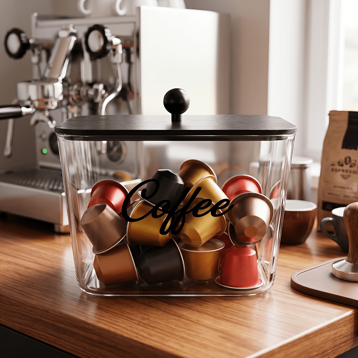 Commercial Kitchen Organization - Tempat Penyimpanan Pod Kopi dengan Tutup,