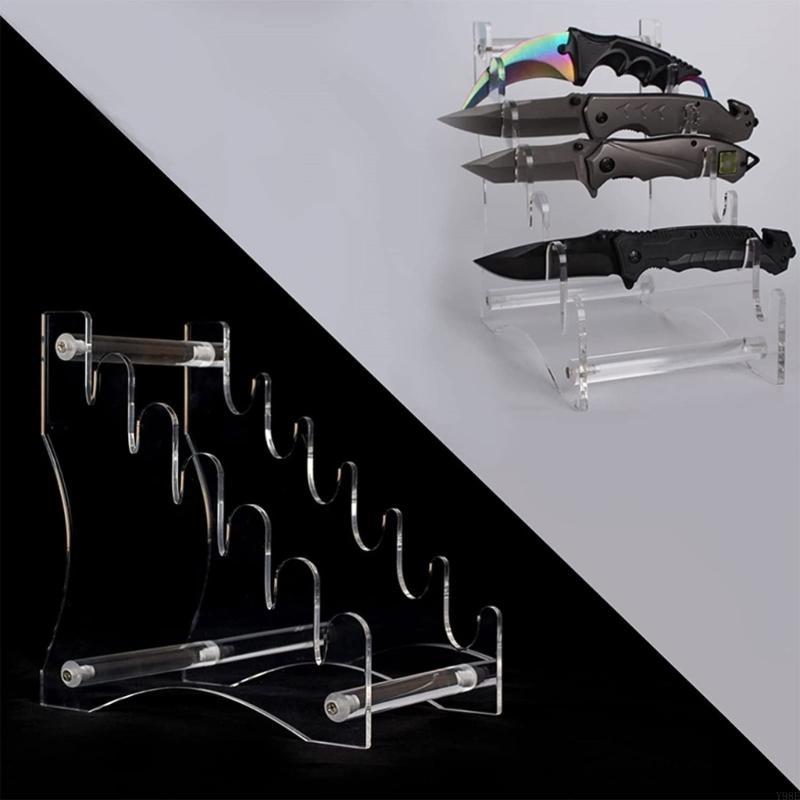 Commercial Kitchen Knife Holder - Tampilan Pisau Transparan Stand Acrylic Cutlery