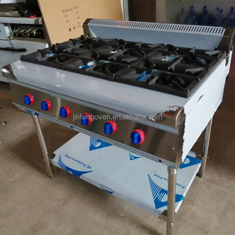 Commercial Kitchen Burner - Peralatan Dapur Komersial Profesional 6 Tungku