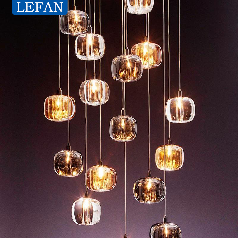 Commercial Kitchen Island - Lampu gantung kristal Modern, lampu gantung