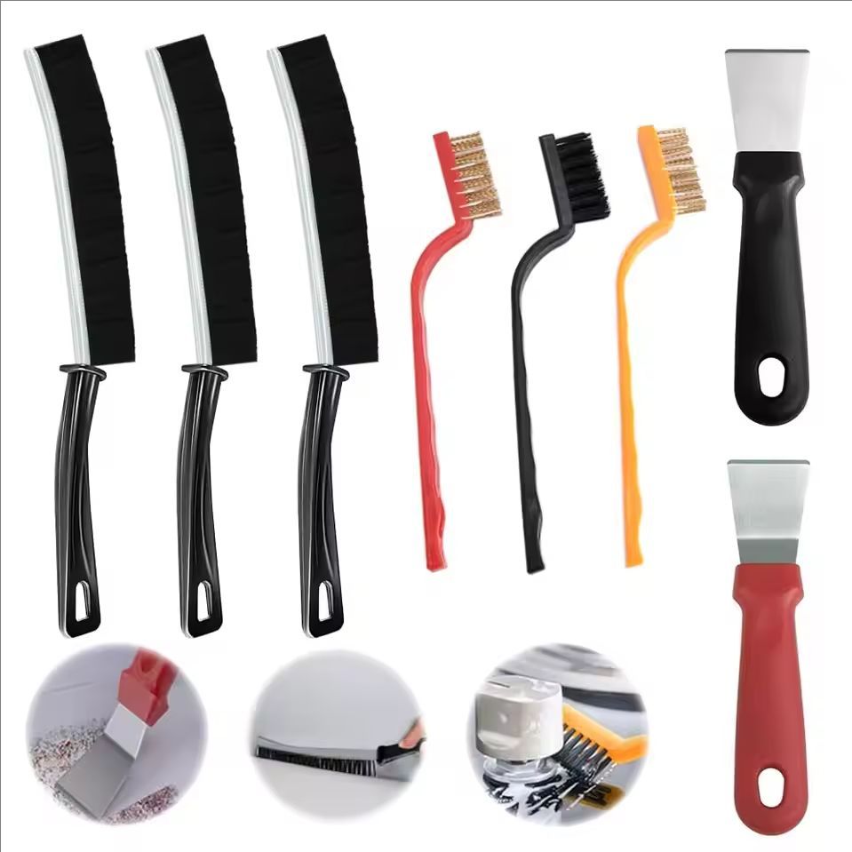 Commercial Kitchen Hood Cleaning - Set Alat Pembersih Sikat Pengikis Multi-Permukaan