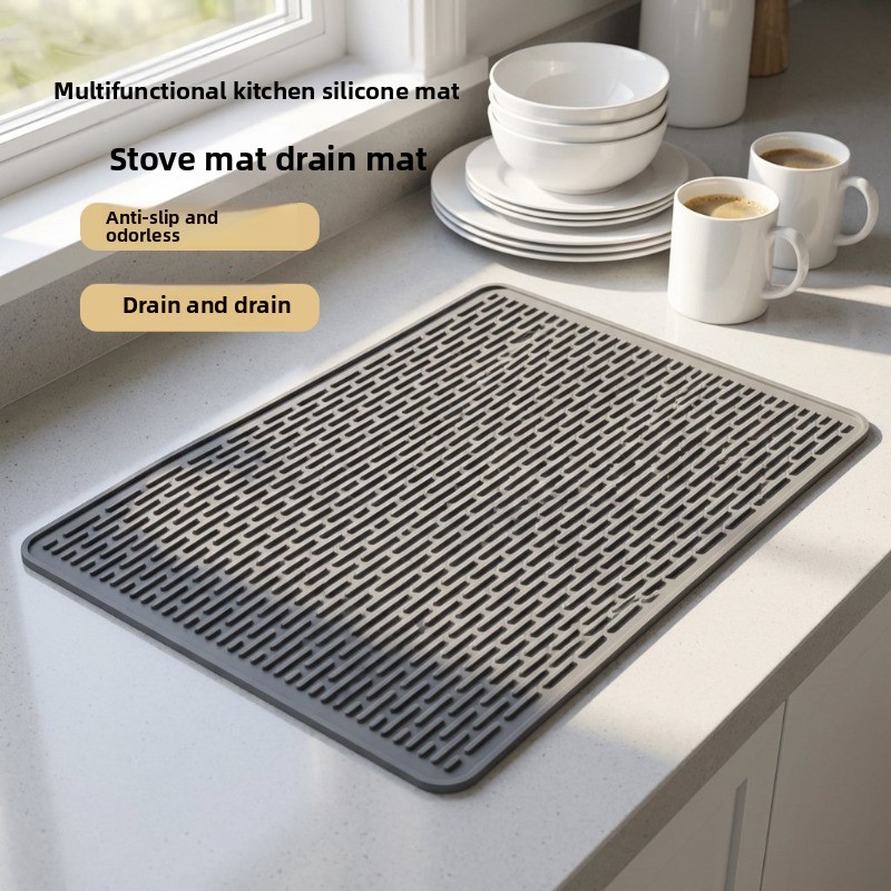 Commercial Kitchen Floor Drain - Alas Pengering Piring Silikon untuk Meja