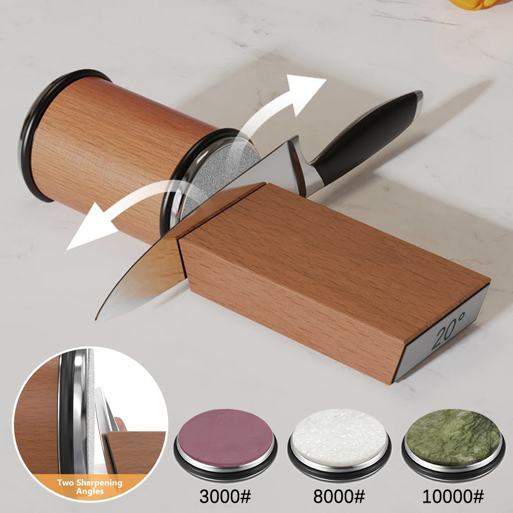 Commercial Kitchen Knife Holder - Pengasah Pisau Putar dengan Penyangga Pisau