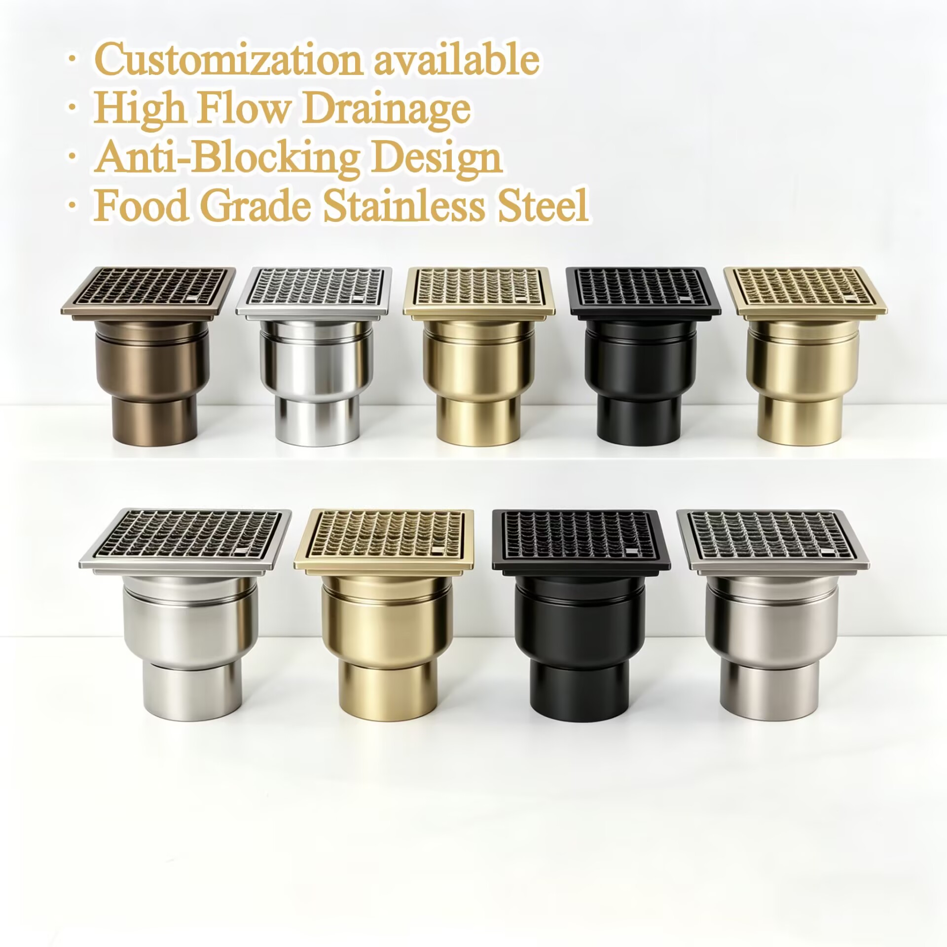 Commercial Kitchen Floor Drain - Saringan Lantai Anti Bau Aliran Tinggi