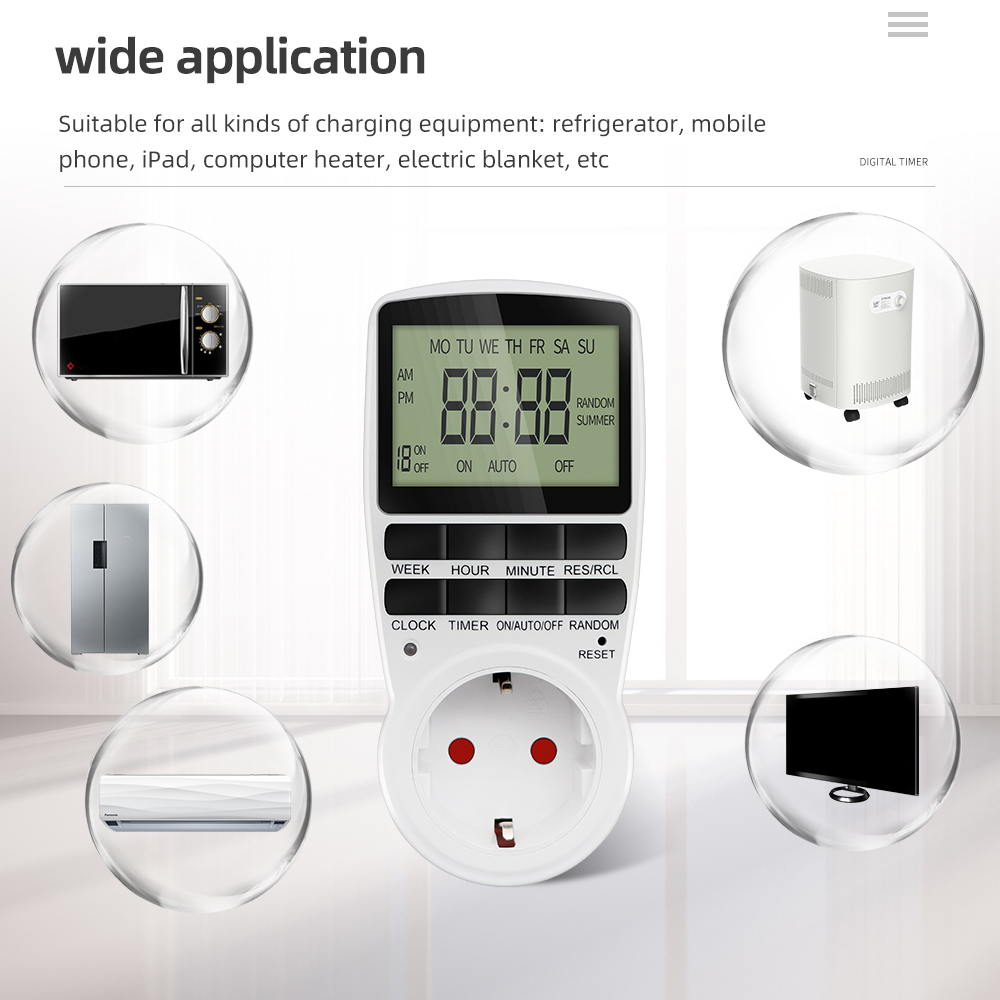 Commercial Kitchen Timer - Stopkontak Timer Digital Elektronik Colokan EU