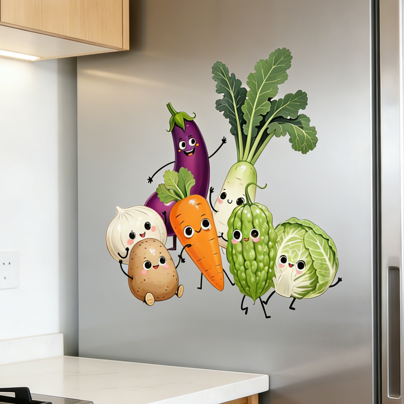 Stiker Dinding Sayuran Ekspres - Commercial Kitchen Fridge ulasan dan harga