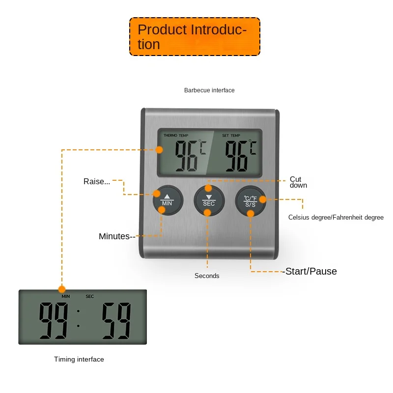 Tp700 termometer Digital Remot - Commercial Kitchen Timer ulasan dan harga
