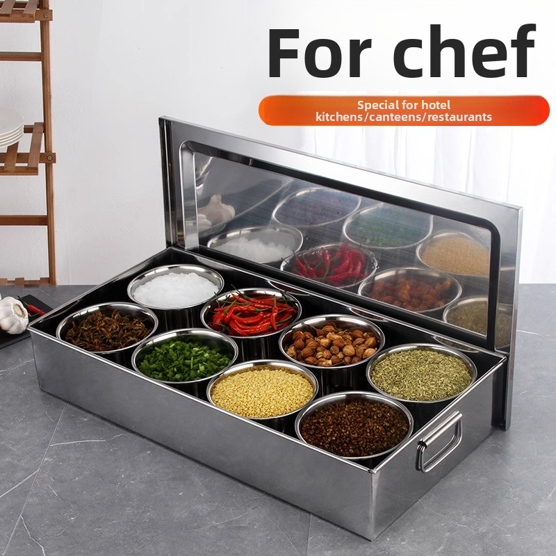 Kotak Bumbu Stainless Steel 4D - Commercial Kitchen Management ulasan dan harga