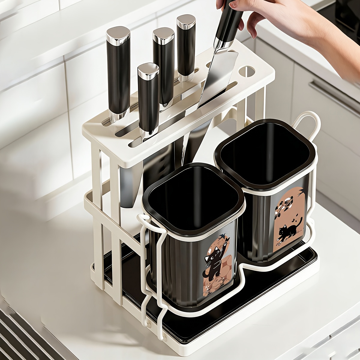 Organizer Penyimpanan Peralata - Commercial Kitchen Knife Holder ulasan dan harga