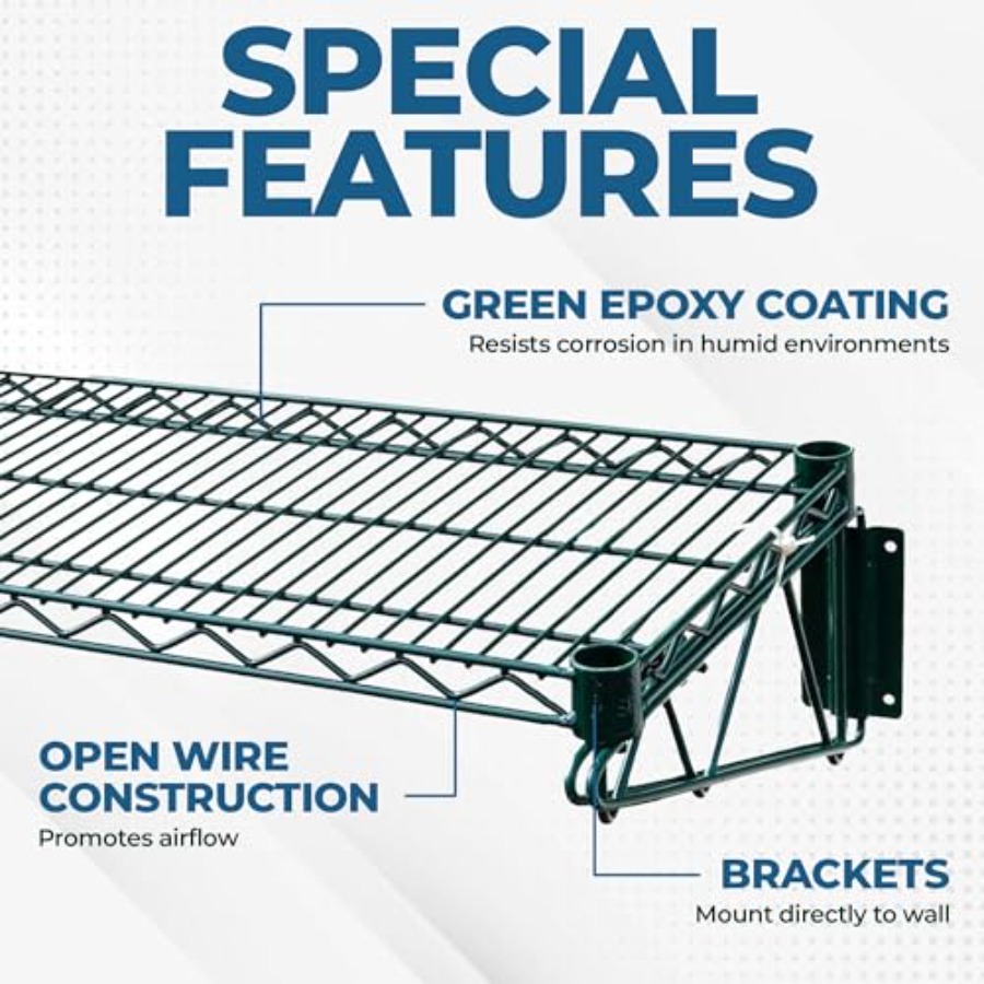 Rak Dinding Kawat Hijau Berlap - Commercial Kitchen Walls ulasan dan harga