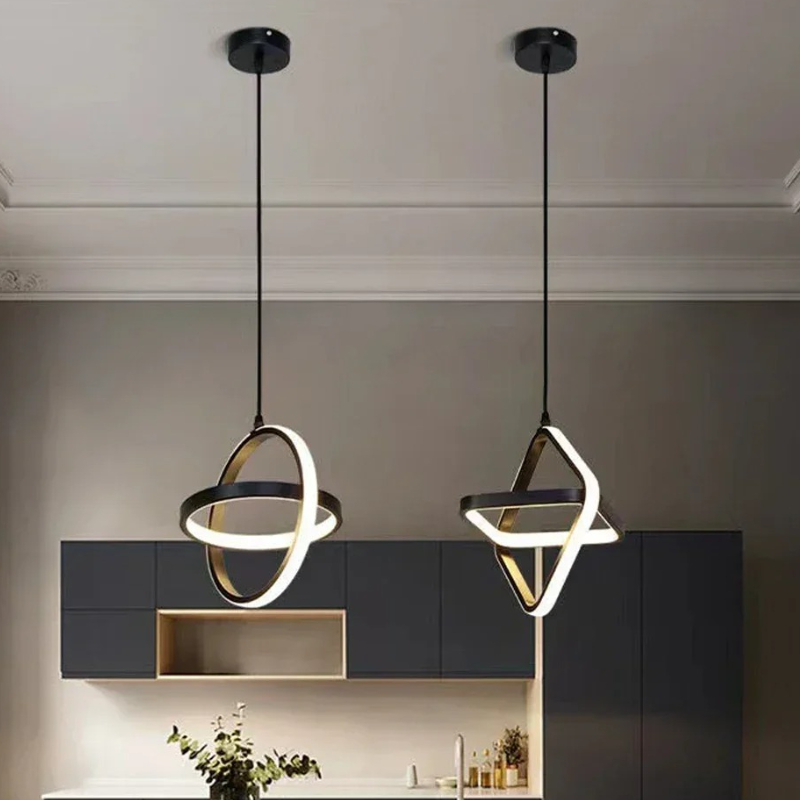 Lampu Gantung LED Modern Hitam - Commercial Kitchen Island ulasan dan harga