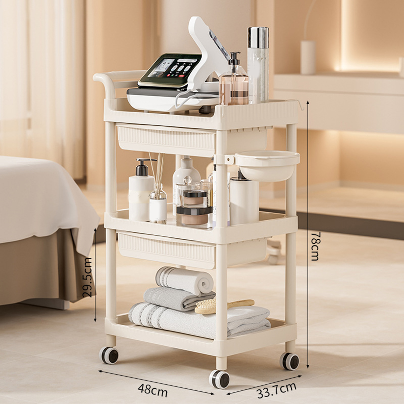 Troli 3 Tingkat Salon Kecantik - Commercial Kitchen Management ulasan dan harga