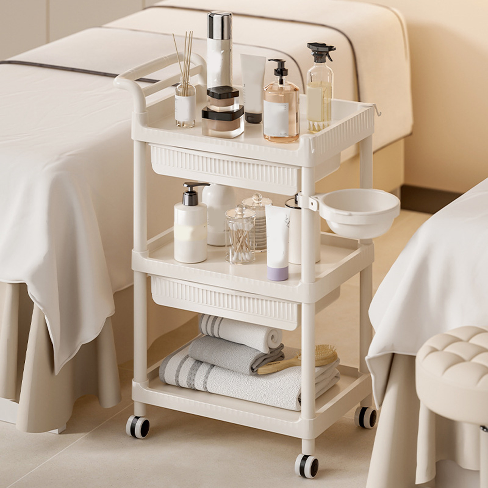 Troli 3 Tingkat Salon Kecantik - Commercial Kitchen Management ulasan dan harga