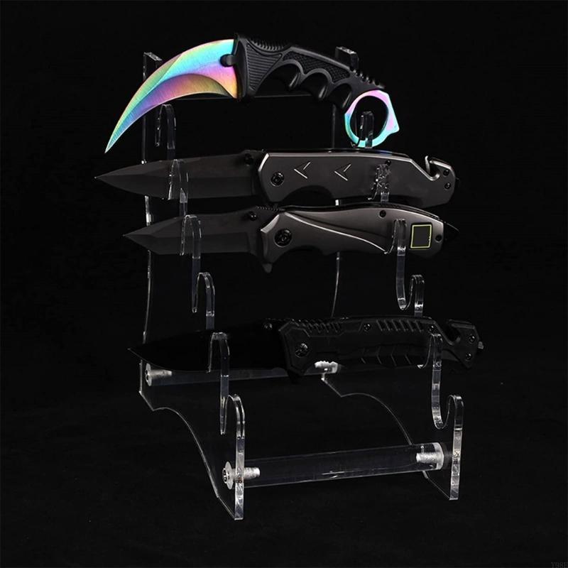 Tampilan Pisau Transparan Stan - Commercial Kitchen Knife Holder ulasan dan harga