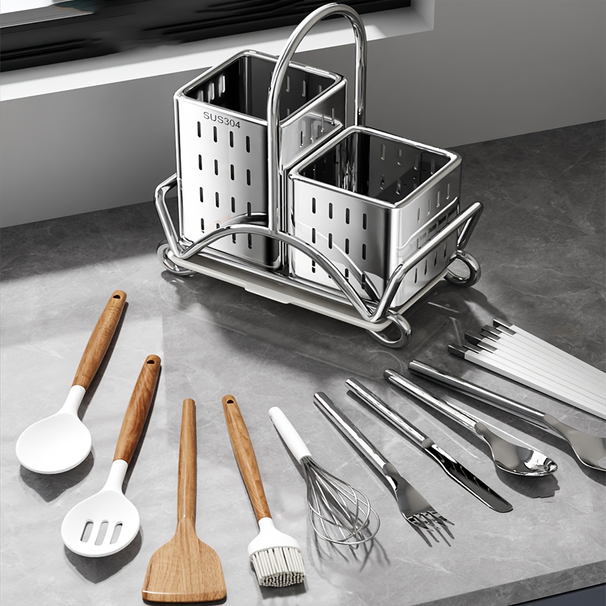 Organizer Peralatan Dapur, Tem - Commercial Kitchen Knife Holder ulasan dan harga