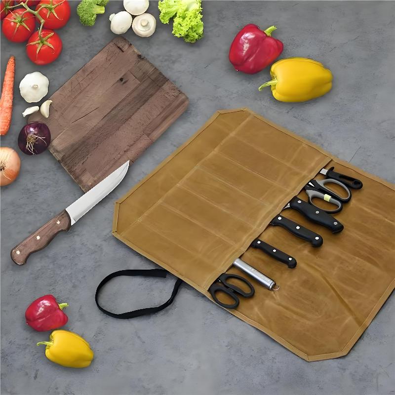 Tas Pisau Koki dari Kanvas Ber - Commercial Kitchen Knife Holder ulasan dan harga
