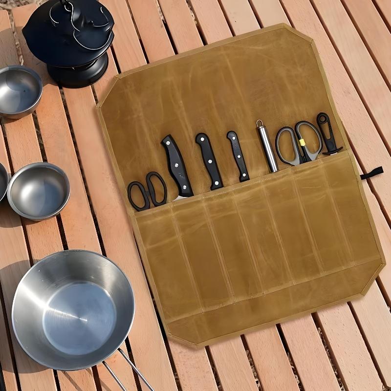 Tas Pisau Koki dari Kanvas Ber - Commercial Kitchen Knife Holder ulasan dan harga