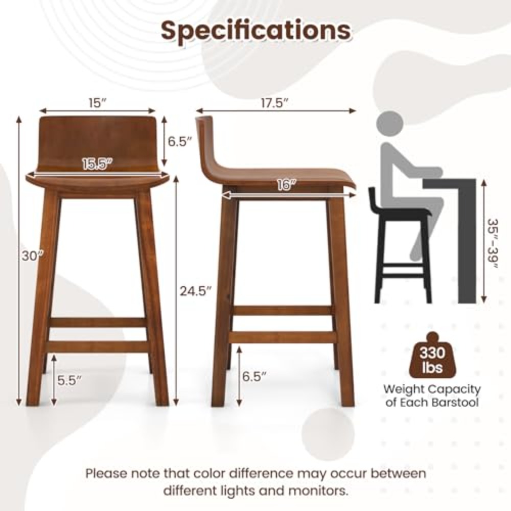 Kursi Bar Kayu Solid 24,5 inci - Commercial Kitchen Island ulasan dan harga
