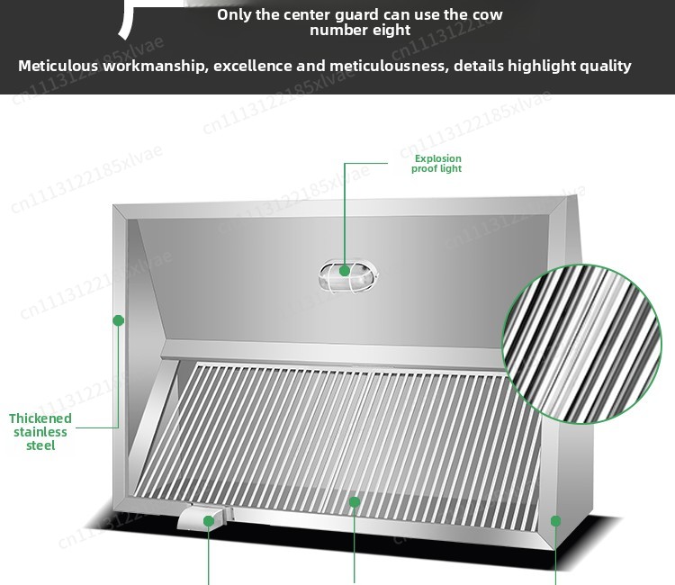 Penghisap Asap Stainless Steel - Commercial Kitchen Hood ulasan dan harga