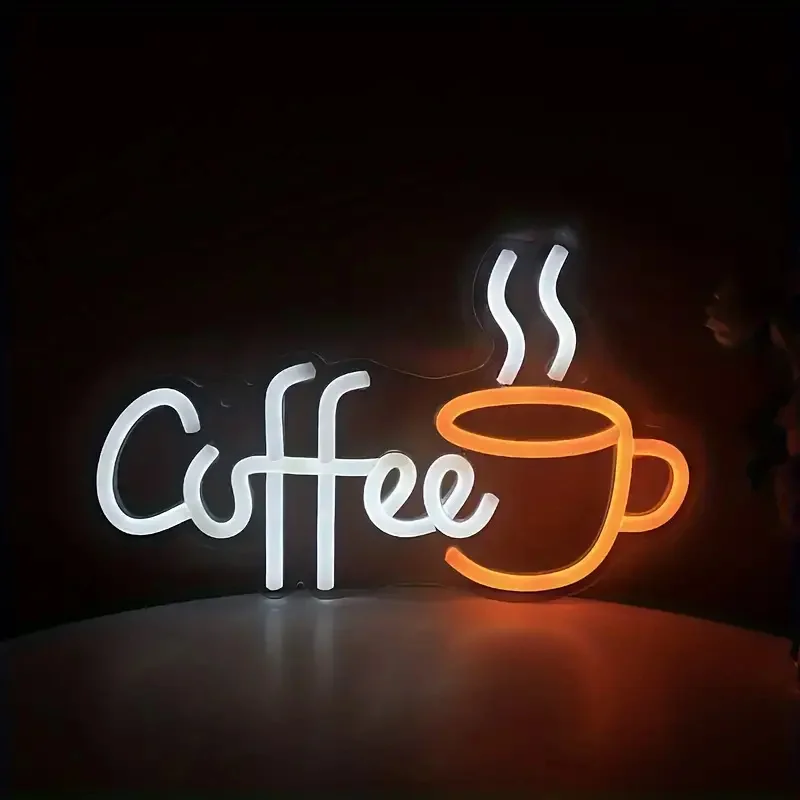 Cangkir kopi desain tanda Neon - Commercial Kitchen Walls ulasan dan harga