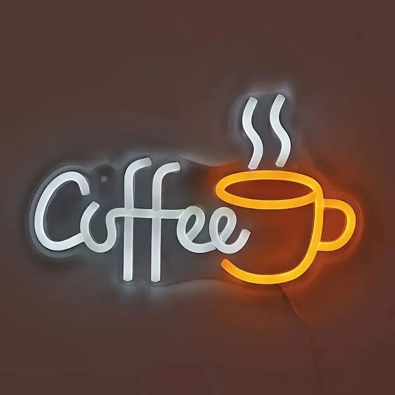 Cangkir kopi desain tanda Neon - Commercial Kitchen Walls ulasan dan harga