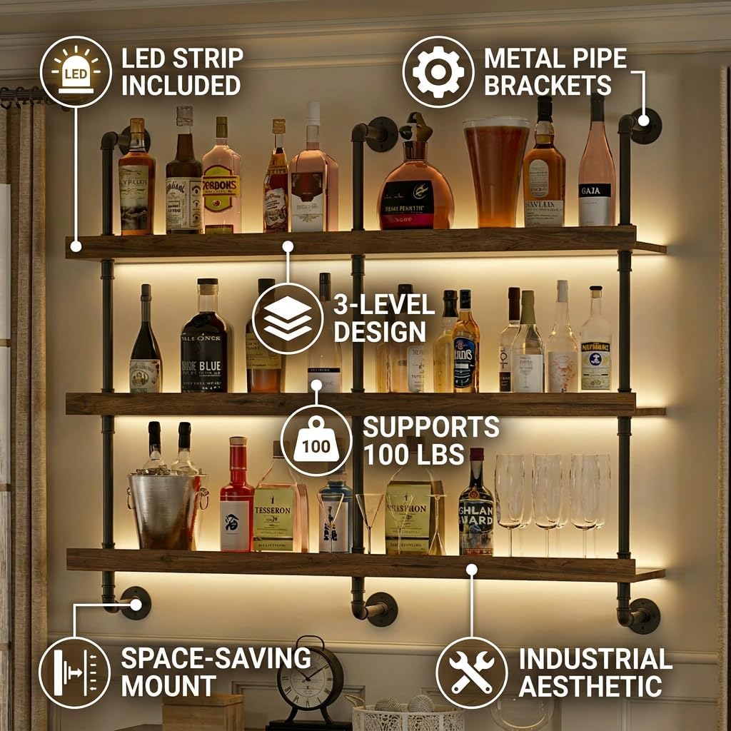 Rak Anggur Dinding dengan Lamp - Commercial Kitchen Organization ulasan dan harga